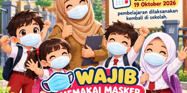 SD Negeri 62 Parepare kembali tatap muka dengan kewajiban memakai masker
