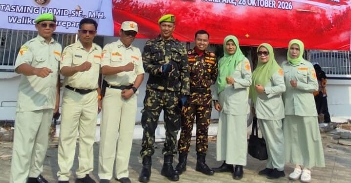PPM Parepare mengikuti upacara Hari Sumpah Pemuda ke-98 di halaman Kantor Sekretariat Daerah Kota Parepare pada 28 Oktober 2026.